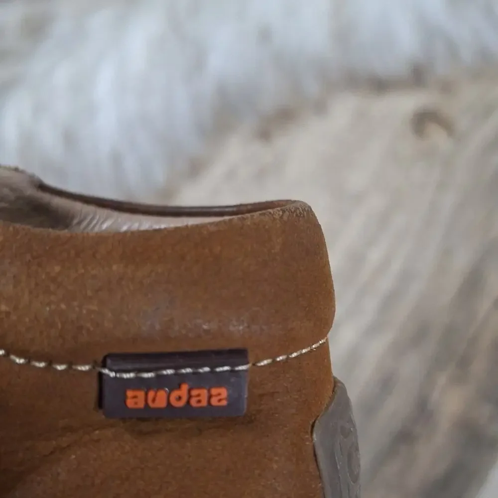 Audaz Brown Leather Baby Walker Shoes In Sz.3